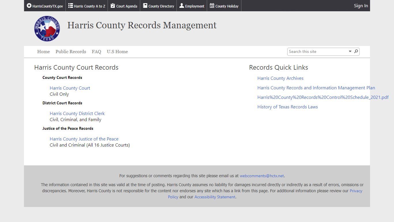 Harris County Court Records